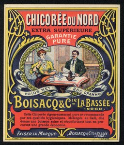 Chicoree du Nord、Boisacq and Cie la Bassee、広告（カラーリソ） 作： French School