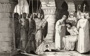 Childeric III（714-51）は、1840年頃に出版された、Colartの「Histoire de France」から、放棄され修道院に監禁されました。 作： French School