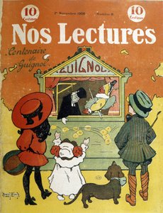 ギニョールを前にした子供たち - 「私たちの読み物」にて, 01/11/1908 作： French School