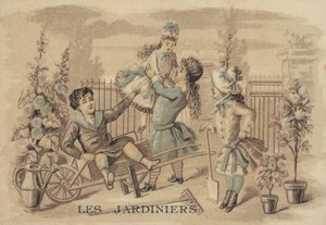 庭の子供たち 作： French School