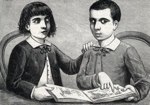 収束斜視と発散斜視の子供（彫刻） 1888年 作： French School