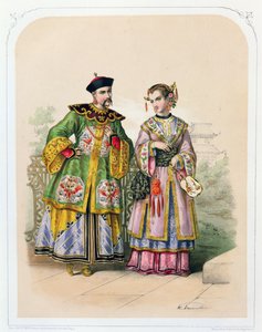 中国の紳士と淑女、19世紀半ば 作： French School