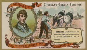 Chocolat Guerin-Boutronトレードカード、Christophe Mathieu de Dombasle 作： French School
