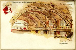 Chocolate Chromolithography Guerin Boutron "s Chocolates、THE OLD PARIS、ThéâtredesVieilleshalles 作： French School