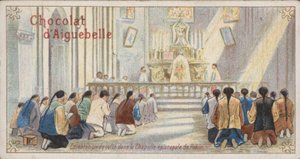 北京聖公会礼拝堂でのキリスト教徒の礼拝（クロモリト 作： French School