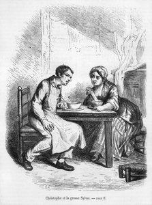 クリストフとファットシルヴィ、オノレドゥバルザック（1799-1850）による「ルペレゴリオ」のイラスト