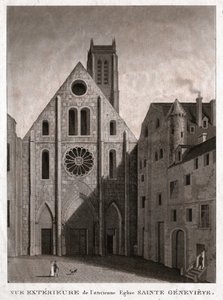 サン・ジュヌビエーブ教会。(彫刻、1810年頃) 作： French School