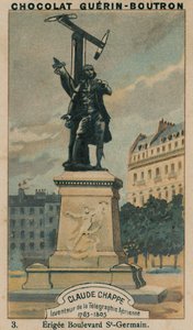 Claude Chappe、Telegraphine Aerienneの発明者、1763-1805、Erigee Boulevard St-Germain 作： French School