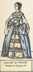 フランソワ1世の妻、クロード・ド・フランス（彩色済み彫刻 作： French School