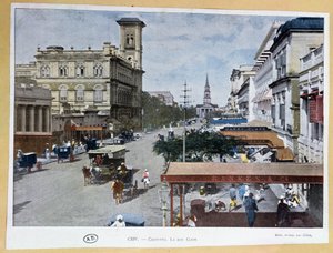 Clive Street、カルカッタ、インド 作： French School