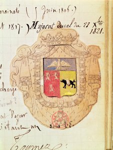 チャールズ・モーリス・ド・タレイラン・ペリゴールの紋章（1754-1838）ベネヴェントの王子 作： French School