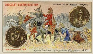 シギズモンドのコイン（蛮族ガリア、450年）（クロモリト 作： French School