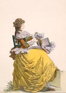 Colinette、プレートno.315、Galeries des Modes et Costumes Francais、c.1778-87 99：clothing;伝統的なドレス;伝統的な衣装;ファッション;図; c18th;ファッショナブル。 clo
