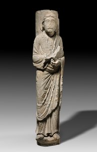 使徒の柱状の像、シャロン＝シュル＝マルヌ、1180年頃（石灰岩