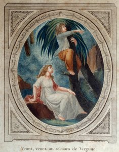 さあ、ヴァージニアを助けよう。ベルナルダン・ド・サンピエール（1737-1814）の小説「ポールとヴィルジニー」の挿絵。1790年のエングレーヴィング。ラ・ロシェル、新世界博物館 作： French School