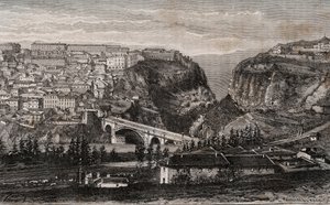 コンスタンティヌス（アルジェリア） - V.A.マルト・ブラウンの「La France illustree: Geography, history, statistical administration」に掲載された彫刻。1884 作： French School