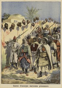 捕獲されたモロッコの反乱軍の輸送船団、1897 作： French School