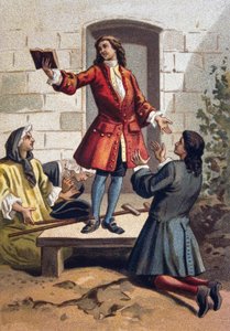 Convulsionary practice (Convulsionnaires of Saint-Medard) - ジャンセニスム：ルイ15世時代のサン・メダール墓地（サン・メダール）のconvulsionaries（ジャンセニスムの狂信者）。1890年頃のクロモリトグラフィー。