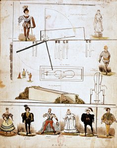 フェルディナンド・ヘロルド（1791-1833）のオペラ「ザンパ（大理石の花嫁）」の衣装とセット