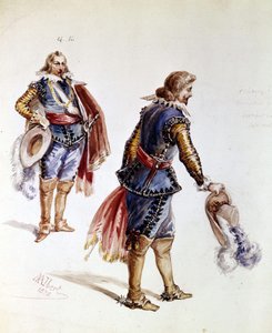ヴィクトル・ユゴーの『ルイ・ブラス』の衣装。1872年にアルベールが描いたもの。パリのヴィクトル・ユーゴー記念館 作： French School