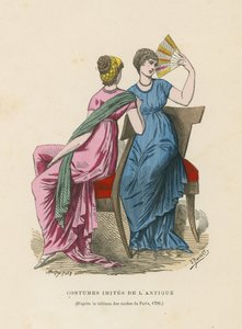 1798年の古代の衣装を模した衣装 作： French School