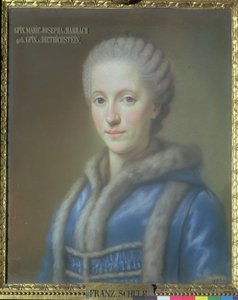 伯爵夫人マリア・ジョセフア・フォン・ハラハ、グイド・フォン・ハラハ伯爵（1732-83） 作： French School