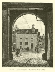 1830年の古いサントバルベ大学の裁判所 作： French School