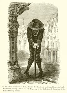 パリのミラクル通り。 Talebot the Hunchback、17世紀に有名な野営地 作： French School