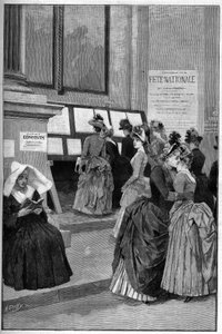 チュイルリーの中庭。1887年、パリのホテル・ド・ヴィルで行われた若い女性のための入学試験の結果です。 作： French School
