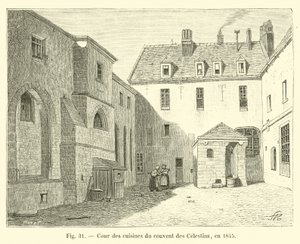1845年にセレスティン修道院のキッチンの中庭 作： French School