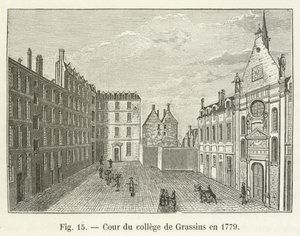 1779年のグラッサンカレッジコート 作： French School