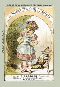 表紙 - タイトルのベベのように笑うときは、A A A A A A A Aと言うんだよ - 「Alphabet des petits savants」より 19世紀後半（クロモリトグラフ