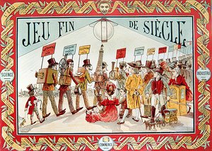 子供用ボードゲーム「End of the Century」の表紙、1895年頃（カラーリトグラフ） 作： French School