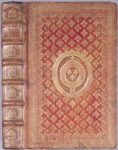 タキトゥスの作品のカバー（55-120）とルイ14世の紋章（1638-1715）（エンボスレザー）