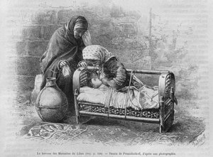今日シリアからマロナイトへの揺りかご。フェニシア、レバノン、ジューディーへの旅。 1884年、ルイシャルルエミールロルテの1875-1880（bw彫刻） 作： French School