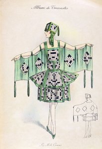 クロスワード仮装衣装、1920年頃 作： French School