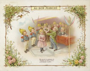 花のリングを持つ少女を戴冠 作： French School