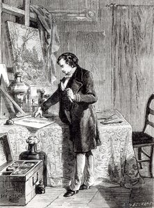 ダゲールは1831年にヨウ化銀の感光性を発見 作： French School