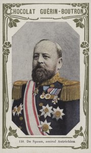 De Spaun、オーストリアの海軍大将（カラー写真） 作： French School