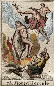 ヘラクレス（ヘラクレス）の死と神格化 ピエール・ブランシャール1803年の "Mythologie de la jeunes "より。 作： French School