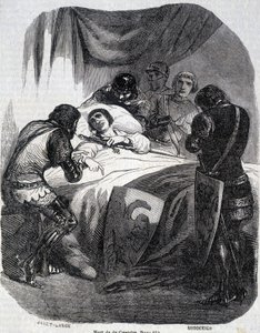 1380年のデュ・ゲスクランの死 - L.-P.の『Histoire de France』よりアンケティル 作： French School