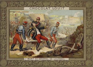 ラーメル将軍の死、インケルマンの戦い、クリミア戦争、1854年 作： French School