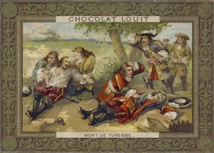 1675年7月27日、ザルツバッハの戦いでトゥレンヌ元帥の死 作： French School