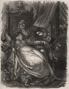 パオロとフランチェスカの死：フランチェスカ・ダ・リミニの妻（フランソワーズ・ダ・リミニ 作： French School