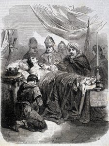 1270年、パレスチナでのサン・ルイの死 - L.-P.の「Histoire de France」に掲載。アンケティル