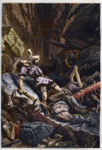 シャルルマーニュの甥である騎士ローランの死、ロンセヴォーの戦い（778年）シャルルマーニュ軍とサラセン人との戦いで - ロンセヴォー峠の戦いでのローランの死、778年 - 「L