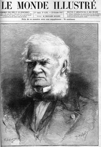 10月29日付の「イラストレーション・ワールド」に掲載された、学究的な人物Auguste Cuvillier Fleury（1802-1887）（Cuvillier-Fleury）の死。 作： French School