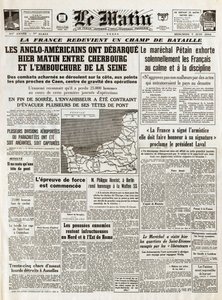 ノルマンディーの防波堤 1944年6月 - ノルマンディー上陸作戦 1944年6月6日（D-Day） - 1944年6月7日（木）の朝、英米人はシェルブールとセーヌ川河口の間で昨日の朝に出発した 作： French School
