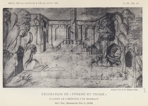 ピラメとティスベの装飾（リトグラフ 作： French School