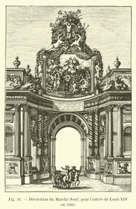 1660年のルイ14世のレンツリーのためのマルシェヌフの装飾 作： French School